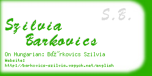 szilvia barkovics business card